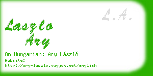 laszlo ary business card